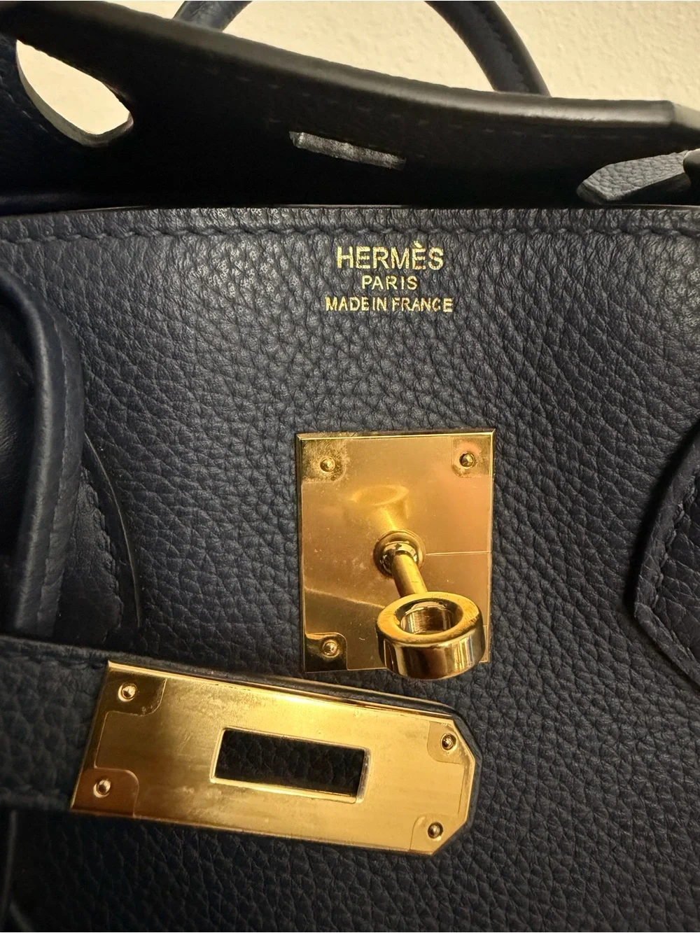 IMPORTED HANDMADE TOGO GHW MIDNIGHT BLUE BLEU NUIT LAMBSKIN BIRKIN 30